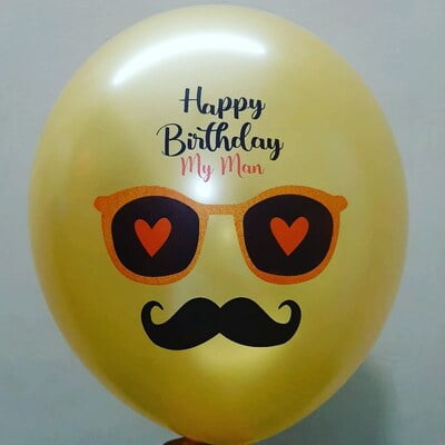The Magic Balloons-Happy Birthday My Man Party Balloons ( Pack of 10)