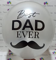 The Magic Balloons- Best Dad Ever Balloons-Party/Decorations. Gold, Metallic Red & Metallic White Balloons- pack of 30
