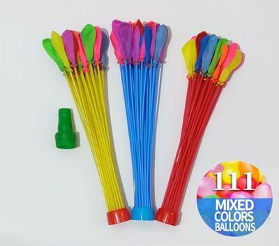The Magic Balloons -Fill and tie Water Balloons in 60 seconds for Holi, Multicolor -set of 3 pcs