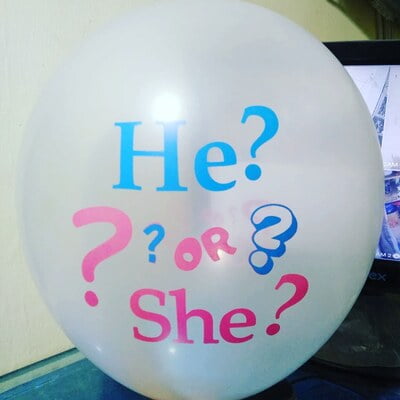 The Magic Balloons- He or She Gender Reveal Pink Blue Latex Balloons - Pack of 10)