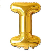 The Magic Balloons Store- 16" Gold- Alphabets Foil Balloons