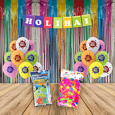 The Magic Balloons- Holi Decoration Combo Kit 30pcs Of Holi Balloons | 2 Multicolour curtains | 1 banner | 111 Pack Magic Water Balloons | 500pcs Of Water Balloons | Pack Of 644 pcs. The Magic Balloons- Holi Decoration Combo Kit 30pcs Of Holi Balloons | 2 Multicolour curtains | 1 banner | 111 Pack Magic Water Balloons | 500pcs Of Water Balloons | Pack Of 644 pcs.