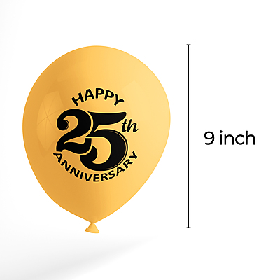 The Magic Balloons Store- Happy 25th Anniversary Party Balloons 25th anniversary printed latex balloons 25 Anniversary decorations Red and Silver balloons Pack of 30 The Magic Balloons Store- Happy 25th Anniversary Party Balloons 25th anniversary printed latex balloons 25 Anniversary decorations Red and Silver balloons Pack of 30