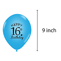 The Magic Balloon- Make Your 16th Birthday Unforgettable With Our Combo Kit Featuring 15 Balloons, 1 Curtain, and 1 Banner.