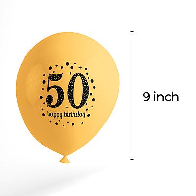 The Magic Balloon- Happy 50th Birthday Combo Kit with Printed Balloons, Curtain, and Banner Pack 17pcs Perfect combo for a Birthday Party for Men and Women. The Magic Balloon- Happy 50th Birthday Combo Kit with Printed Balloons, Curtain, and Banner Pack 17pcs Perfect combo for a Birthday Party for Men and Women.