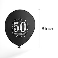 The Magic Balloons-50th Birthday Balloon Decorations for Men & Women - Premium Pack of 30 Black, Gold, and Silver Balloons for Stunning Birthday Party Supplies and Decor