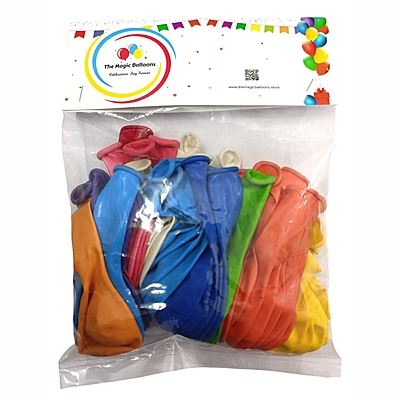 The Magic Balloons- 8" Latex Balloons - Pack of 50 - Assorted Colors Perfect for Any Occasion Holi The Magic Balloons- 8" Latex Balloons - Pack of 50 - Assorted Colors Perfect for Any Occasion Holi