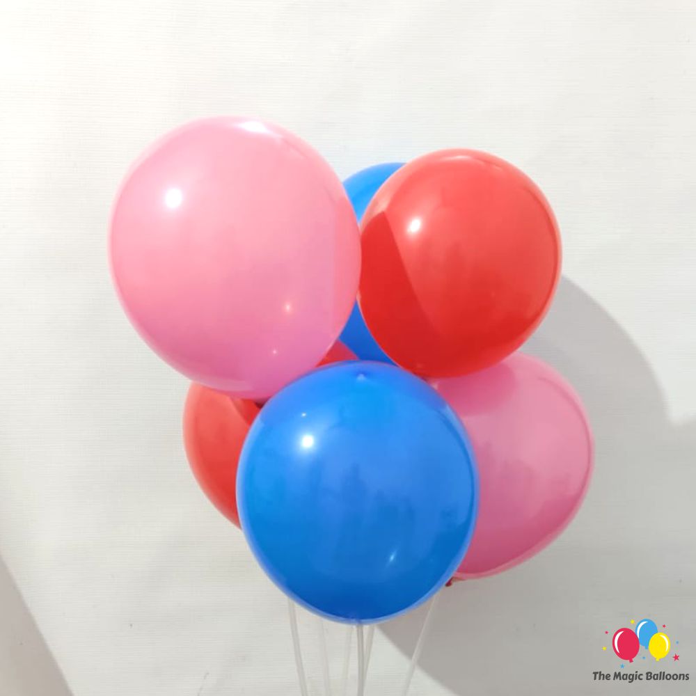 The Magic Balloons Store- Plain Pink Red and Blue Rubber/Latex Balloons- Balloons for Anniversary, Birthday, Wedding, Photoshoot Decoration Supplies Medium size Balloons 100pcs – 181498 The Magic Balloons Store- Plain Pink Red and Blue Rubber/Latex Balloons- Balloons for Anniversary, Birthday, Wedding, Photoshoot Decoration Supplies Medium size Balloons 100pcs – 181498