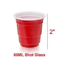 The Magic Balloon Store - Beer Pong Shot Glasses For Holi, Bachelor Cocktail New Year and Wedding Party Supplier - Liquid Capacity 60ml Pack of 30pcs