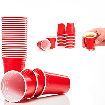 The Magic Balloons- Beer Pong Glasses Combo Pack 30 Pieces of 450 ml Drinking Glasses and 10 Pieces of 60 ml Red Shot Glasses for Bachelor Cocktails Christmas and New Year Parties 40 Pieces 181599 The Magic Balloons- Beer Pong Glasses Combo Pack 30 Pieces of 450 ml Drinking Glasses and 10 Pieces of 60 ml Red Shot Glasses for Bachelor Cocktails Christmas and New Year Parties 40 Pieces 181599