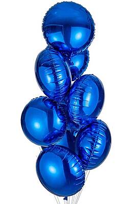 The Magic Balloons Store- 18” Round Shape Birthday Party Decoration Foil Balloons Blue Colour Pack of 10-181280 The Magic Balloons Store- 18” Round Shape Birthday Party Decoration Foil Balloons Blue Colour Pack of 10-181280
