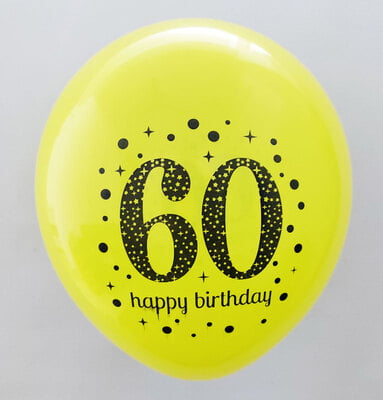 The Magic Balloons- Happy 60th Birthday Balloons mulitcolor pack of 30 pcs-181157