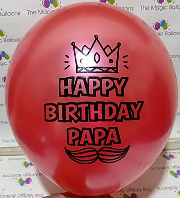 The Magic Balloons Store- Happy Birthday Dad Latex Balloons Pack of 30 pcs The Magic Balloons Store- Happy Birthday Dad Latex Balloons Pack of 30 pcs