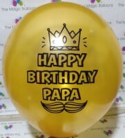 The Magic Balloons Store- Happy Birthday Dad Latex Balloons Pack of 30 pcs