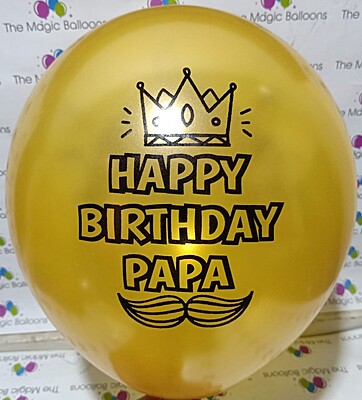 The Magic Balloons Store- Happy Birthday Dad Latex Balloons Pack of 30 pcs The Magic Balloons Store- Happy Birthday Dad Latex Balloons Pack of 30 pcs