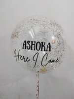 The Magic Balloons store - Personalized Name Printed 18" Bubble Balloons( pack of 1 pcs)-181281