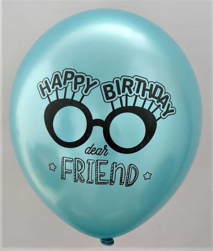 The Magic Balloons- Happy Birthday Dear Friend Balloons- Boy/Girl Multicolored Party/Decoration Balloons, Pack of 10 pcs
