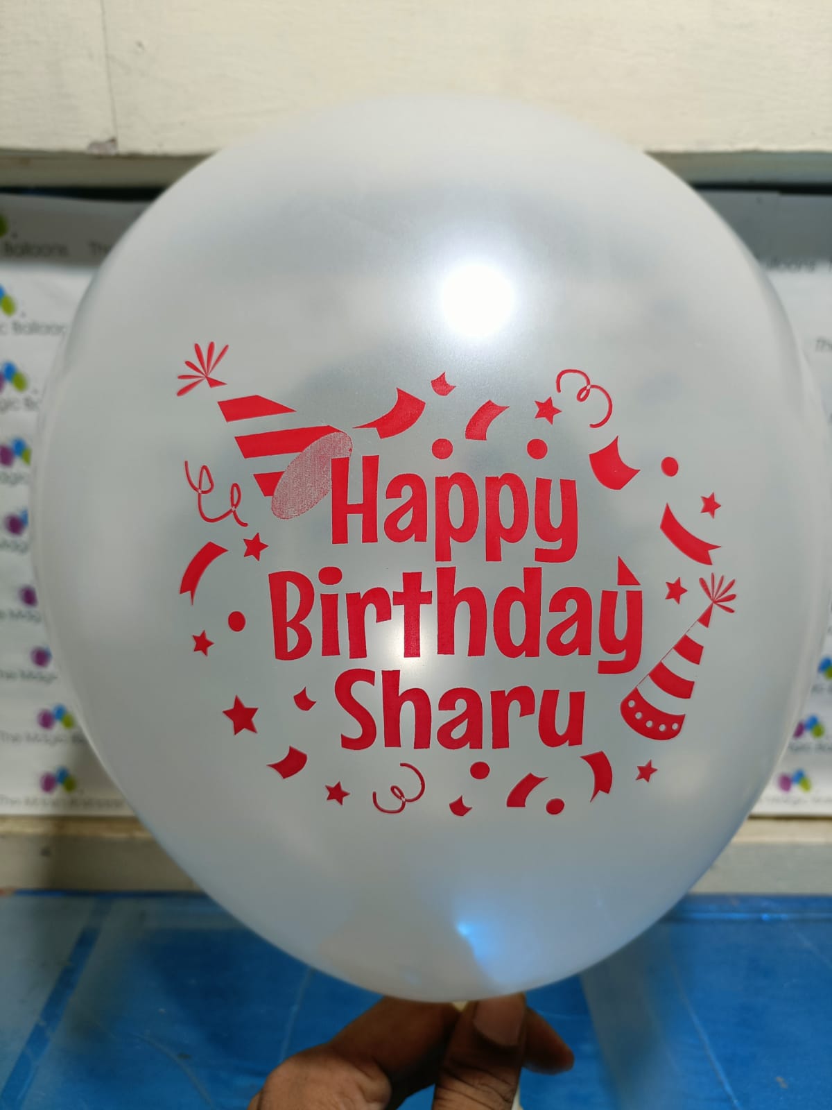 The Magic Balloons store - Personalized Name Printed Birthday Party Balloons with Birthday Boy/Girl Name( pack of 100)-Multicolored The Magic Balloons store - Personalized Name Printed Birthday Party Balloons with Birthday Boy/Girl Name( pack of 100)-Multicolored