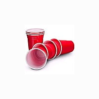 The Magic Balloons Store- Beer Pong Glass- Red Drinking Glasses for Christmas Diwali New Year Wedding Helloween Cocktail and Bachelor Party Supplier- Liquid Capacity 450ml Set of 21 pcs.