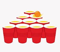 The Magic Balloons Store- Beer Pong Glass- Red Drinking Glasses for Christmas Diwali New Year Wedding Halloween and Bachelor Party Supplies- Liquid Capacity 450ml Set of 30 pcs- 181568