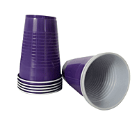 The Magic Balloons -Purple Glass, 360ml Reusable and Recyclable Purple Drinking Cups Pack of 50pcs -12oz Leakproof Drinking Glasses Great for Cold Drinks, Juices, Games and More Party & Event Supplies