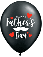 The Magic Balloons- Happy Father’s Day Balloons-Party/Decorations. Gold & Black Balloons- pack of 30