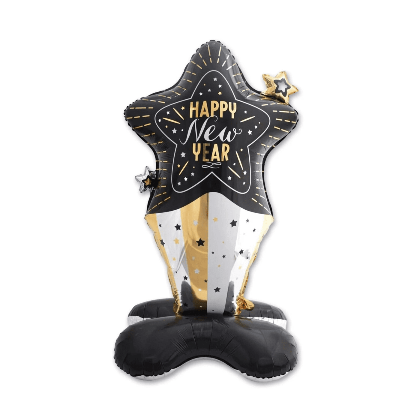 The Magic Balloons - 58-inch Happy New Year Foil Balloon for New Year Party Decoration Pack of 1pcs New Year Theme Foil Balloon for Home and Offices, New Year Party Supplier