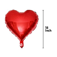 The Magic Balloons Store 18" Red Heart Shape Party Decorative Foil Balloon - Pack of 6 -181277