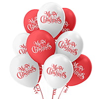 The Magic Balloons- Printed Merry Christmas Balloons for Christmas Decorations - Pack of 30
