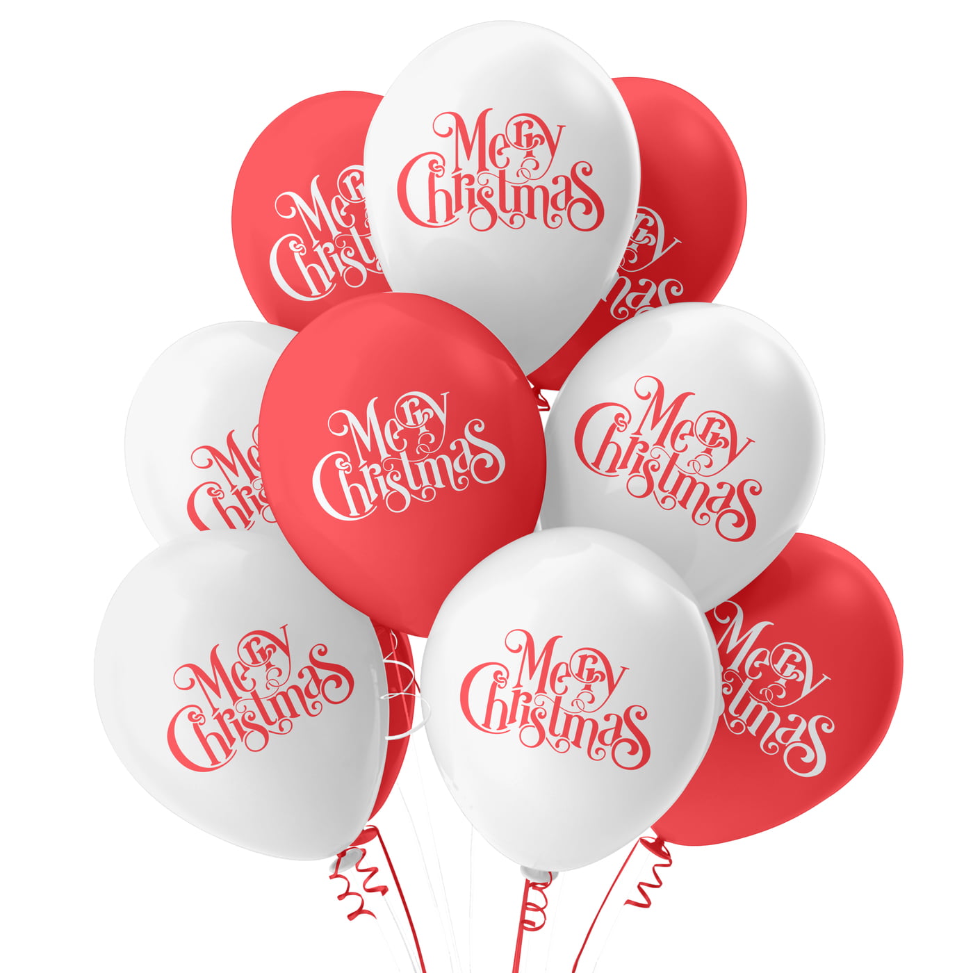 The Magic Balloons- Printed Merry Christmas Balloons for Christmas Decorations - Pack of 30