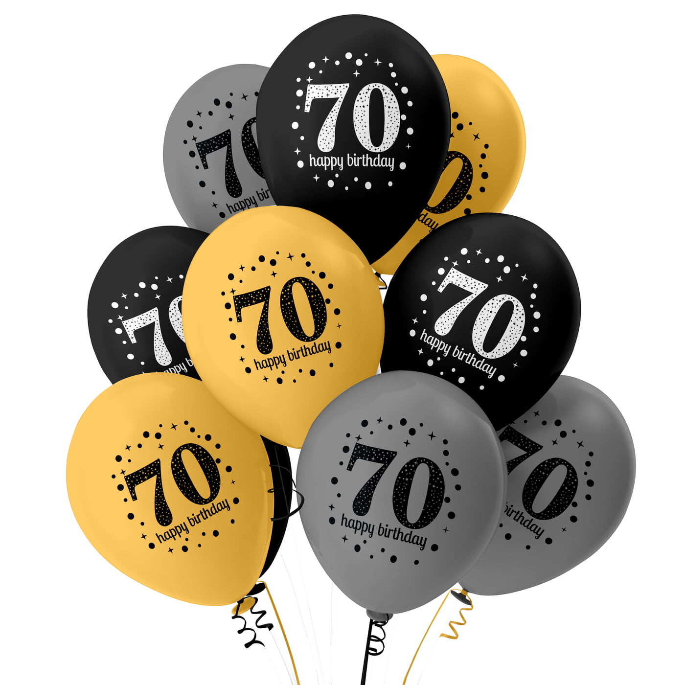 The Magic Balloons Store- Happy 70th Birthday Balloons pack of 30-181308