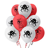 The Magic Balloons- Squid Printed Happy Birthday Party Decorations Squid Theme Party Balloons Decoration Game Party Decorations Supplies Birthday Party- pack of 30 pcs