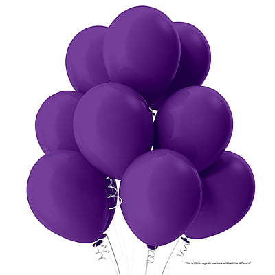 The Magic Balloons Store- 8" Latex Balloons (Pack of 50)-purple