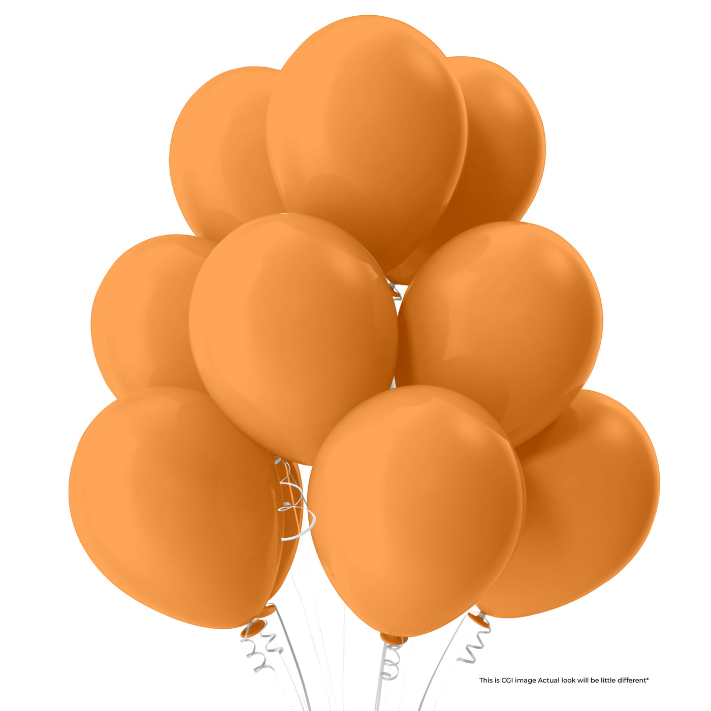 The Magic Balloons Store- 8" Latex Balloons (Pack of 50)-Orange