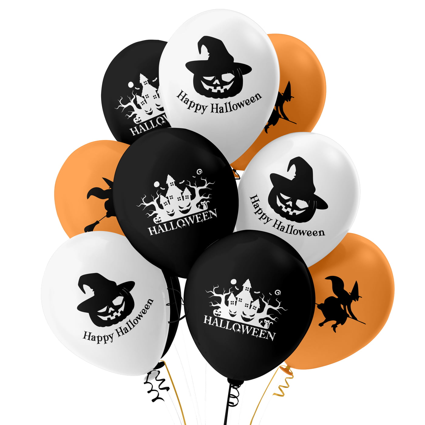 The Magic Balloons– Halloween Theme Decoration Balloons With Banner Latex Balloons For Halloween Party Supplies Pack of 21pcs Multicolour Balloons with Halloween banner
