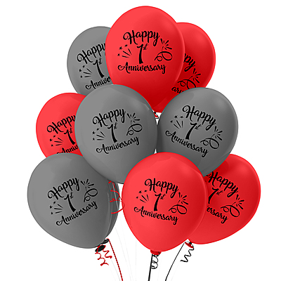 The Magic Balloons Store- Happy First Anniversary Party Balloons Pack of 30- 181285 The Magic Balloons Store- Happy First Anniversary Party Balloons Pack of 30- 181285