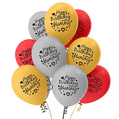 The Magic Balloons - Celebrate Your Mom's Birthday in Style with 30 Red, Silver, and Gold Latex Balloons - Perfect for Party Decorations and Creating a Festive Atmosphere The Magic Balloons - Celebrate Your Mom's Birthday in Style with 30 Red, Silver, and Gold Latex Balloons - Perfect for Party Decorations and Creating a Festive Atmosphere