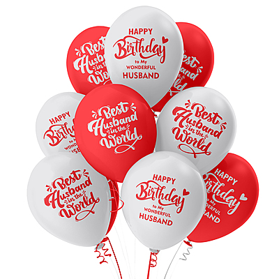 The Magic Balloons -Happy Birthday Decorations Kit- Set of 21 pcs Birthday Balloons Combo for husband's special day | Perfect for Party decorations | 10 Red and 10 white balloons with a Banner The Magic Balloons -Happy Birthday Decorations Kit- Set of 21 pcs Birthday Balloons Combo for husband's special day | Perfect for Party decorations | 10 Red and 10 white balloons with a Banner