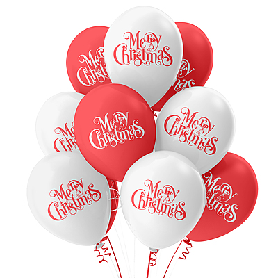 The Magic Balloons- Printed Merry Christmas Balloons for Christmas Decorations - Pack of 30 The Magic Balloons- Printed Merry Christmas Balloons for Christmas Decorations - Pack of 30