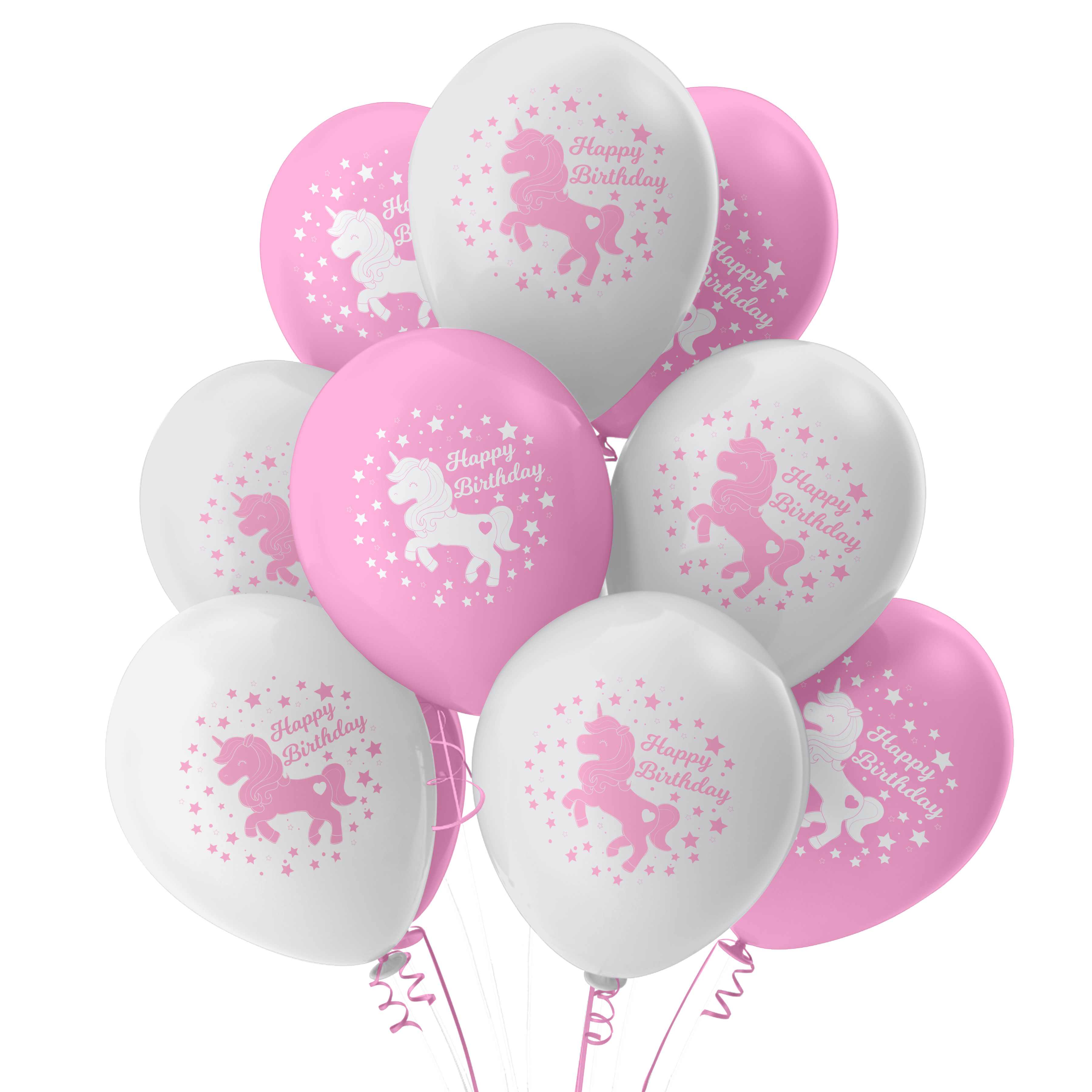 The Magic Balloons - Happy Birthday Unicorn Balloons pack of 30-181284 The Magic Balloons - Happy Birthday Unicorn Balloons pack of 30-181284