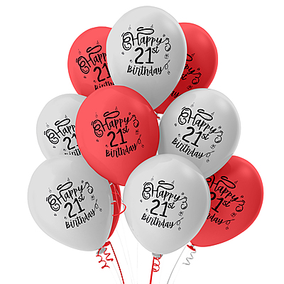 The Magic Balloons Store- Happy 21th Birthday Party Decor Balloons pack of 30-181292 The Magic Balloons Store- Happy 21th Birthday Party Decor Balloons pack of 30-181292