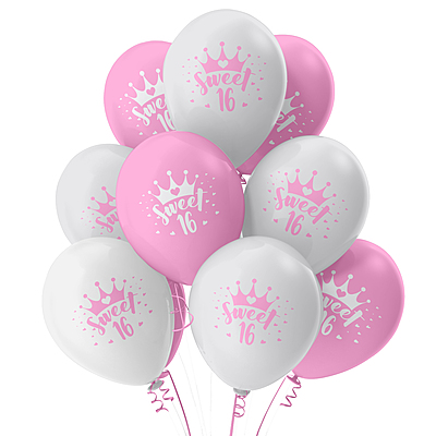 The Magic Balloons-Sweet 16 Balloons combo with printed balloons 30 Sweet 16 printed balloons 5 foils set 16 rose gold foil 2 curtain 1 banner Birthday Decoration/Party Supplies-Pack of 39 pcs The Magic Balloons-Sweet 16 Balloons combo with printed balloons 30 Sweet 16 printed balloons 5 foils set 16 rose gold foil 2 curtain 1 banner Birthday Decoration/Party Supplies-Pack of 39 pcs