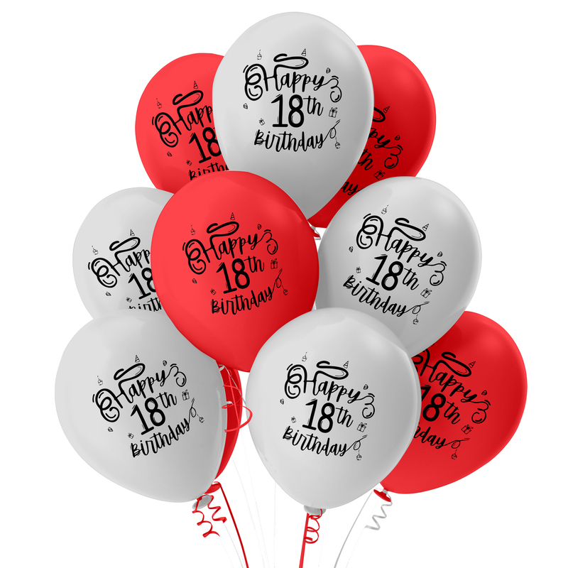 The Magic Balloons Store- Happy 18th Birthday party Decor balloons-181310 The Magic Balloons Store- Happy 18th Birthday party Decor balloons-181310