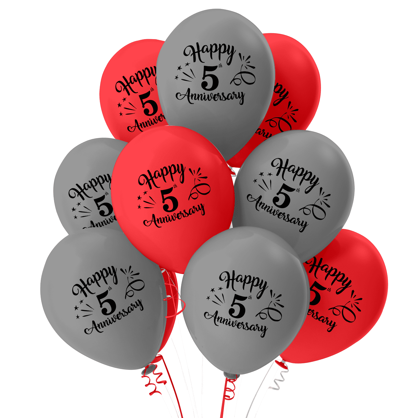 The Magic Balloons Store- Happy 5th Anniversary Party Balloons