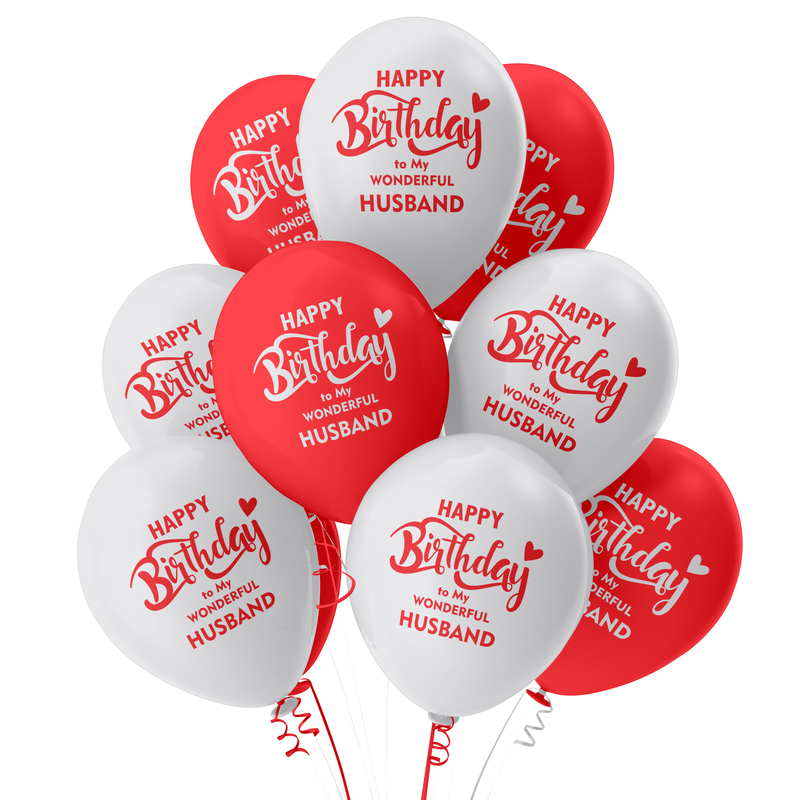 The Magic Balloons- Happy Birthday Balloons-for Husband-Multicolour Party/Decoration Balloons, Pack of 10 pcs The Magic Balloons- Happy Birthday Balloons-for Husband-Multicolour Party/Decoration Balloons, Pack of 10 pcs