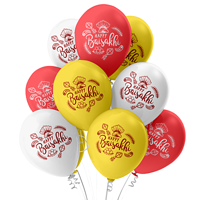 The Magic Balloons - Baisakhi Celebrations 30 Pcs Red Yellow White Balloons Baisakhi Party Decorations for Home & office. The Magic Balloons - Baisakhi Celebrations 30 Pcs Red Yellow White Balloons Baisakhi Party Decorations for Home & office.