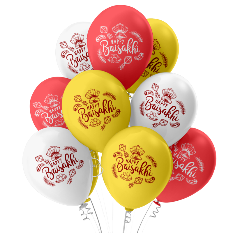The Magic Balloons - Baisakhi Celebrations 30 Pcs Red Yellow White Balloons Baisakhi Party Decorations for Home & office. The Magic Balloons - Baisakhi Celebrations 30 Pcs Red Yellow White Balloons Baisakhi Party Decorations for Home & office.