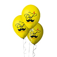 The Magic Balloons Love you Dad-Happy Father’s Day Balloons-Party/Decorations. Yellow Balloons- pack of 10