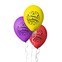 The Magic Balloons- Happy Birthday Balloons- Boy/Girl/husband/wife/men/woman Multicolored Happy Birthday Printed Party/Decoration Balloons, Pack of 30 pcs