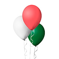 The Magic Balloons- 10” Xmas Decorations 30 pcs, Red White & Forest Green Latex, Balloons for Christmas decor (Red, White, Forest Green, Pack of 30)
